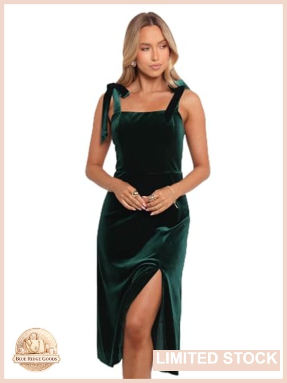 Velvet Midi Dress Square Neck Sleeveless A-Line Zipper Back